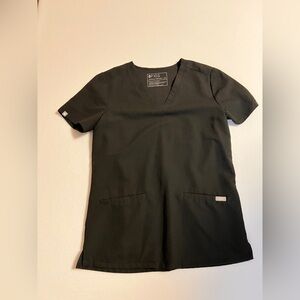 Figs Casma Three-Pocket Scrub Top In Black Women’s Size XS Extra Small